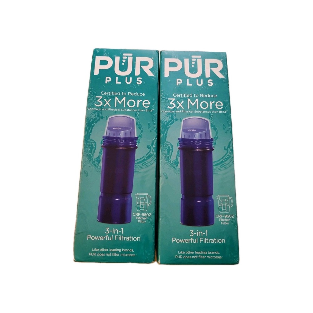 Lot Of 2 PUR Plus 3-in1 Powerful Filtration,  CRF-950Z Pitcher Filter Nib